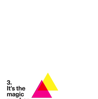 3. It's the magic number.
