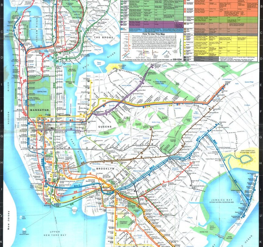 New York Subway Map John Tauranac