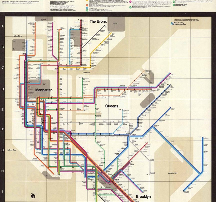 New York Subway Map Massimo Vignelli