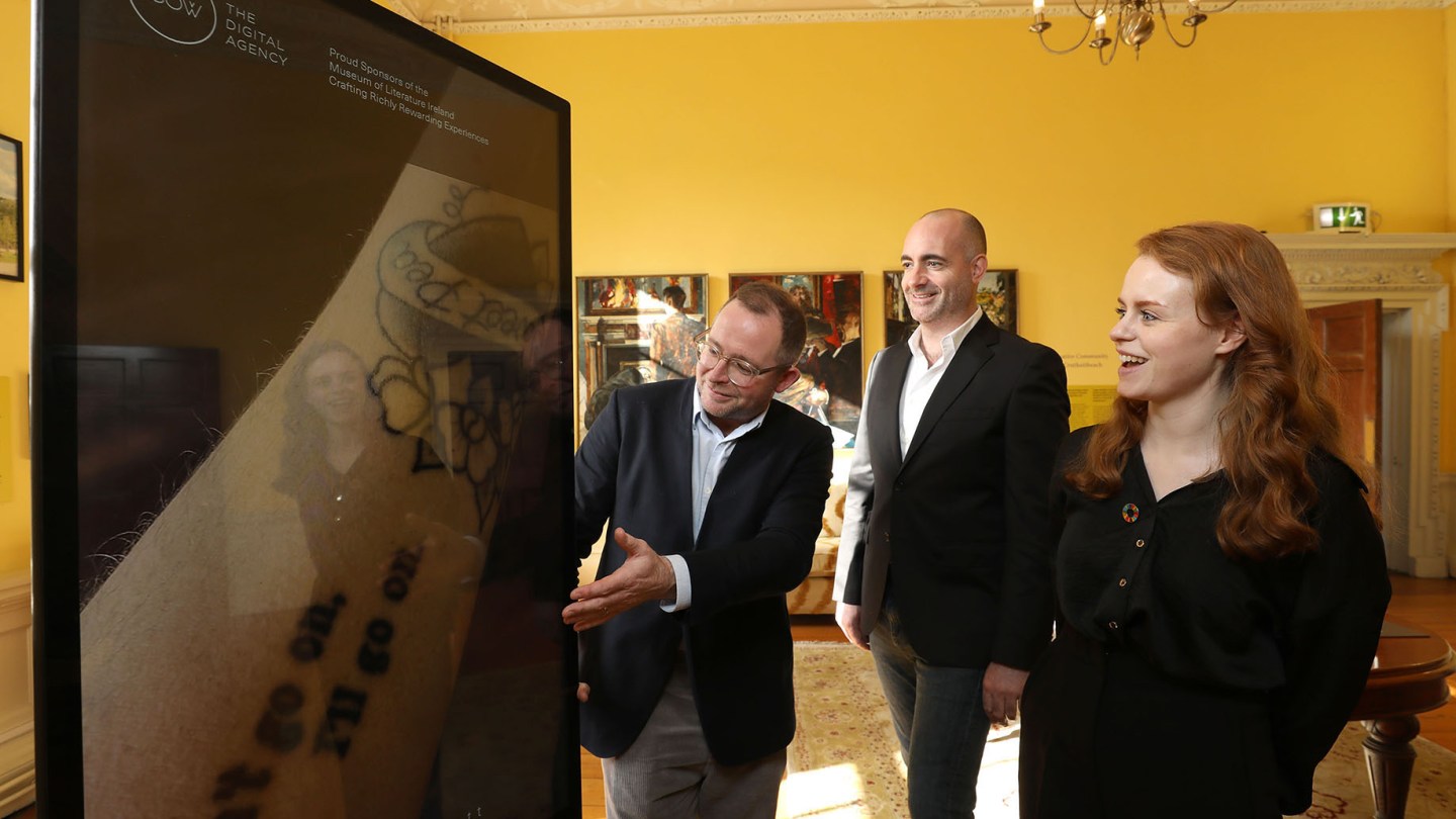 David Douglas Ebow, Simon O'Connor and Zoe Brand Museum of Literature Ireland