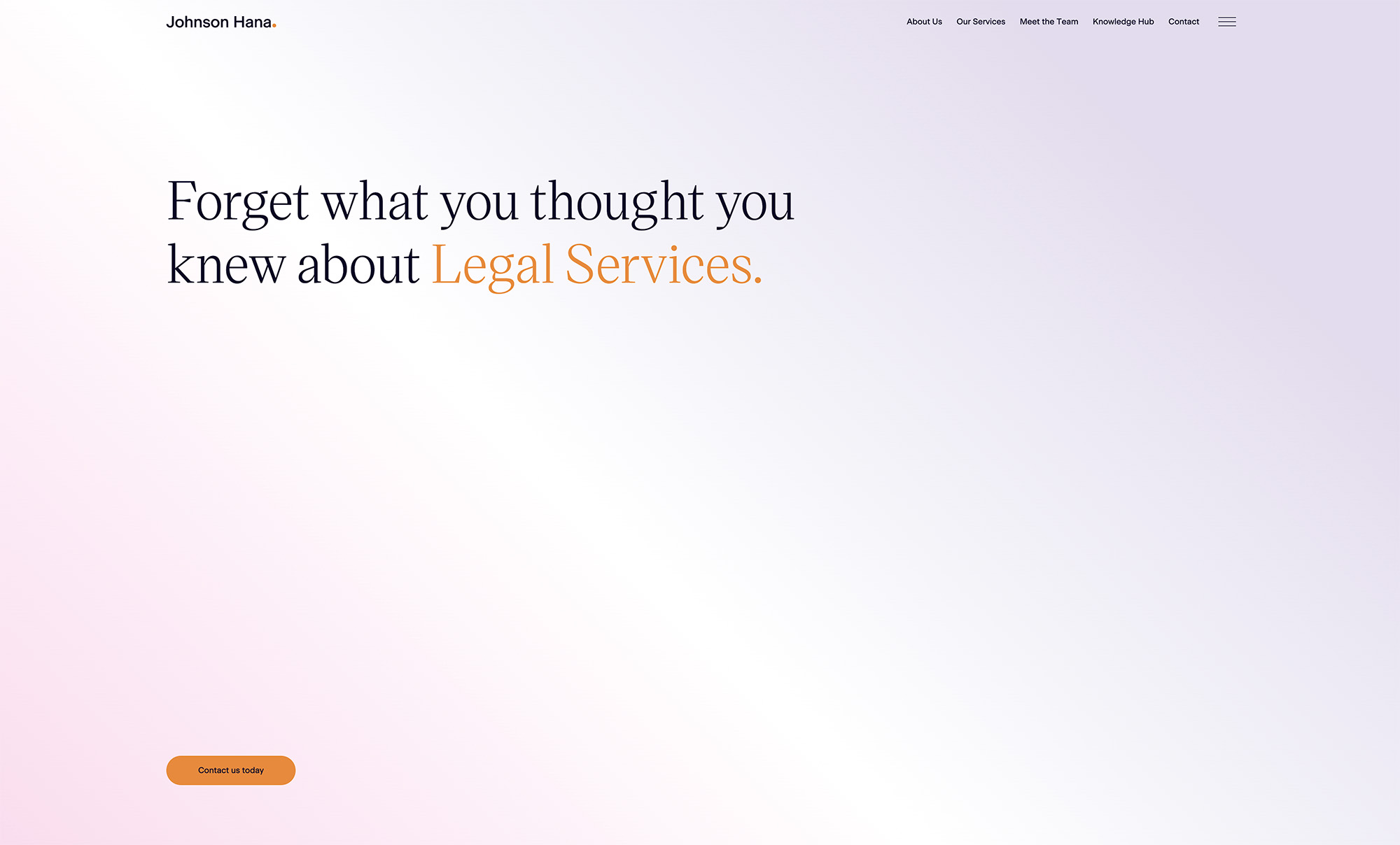 Johnson Hana Desktop Homepage Website Design