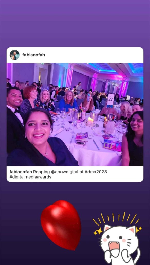 Ebow The Digital Agency at the DMA Awards 2023