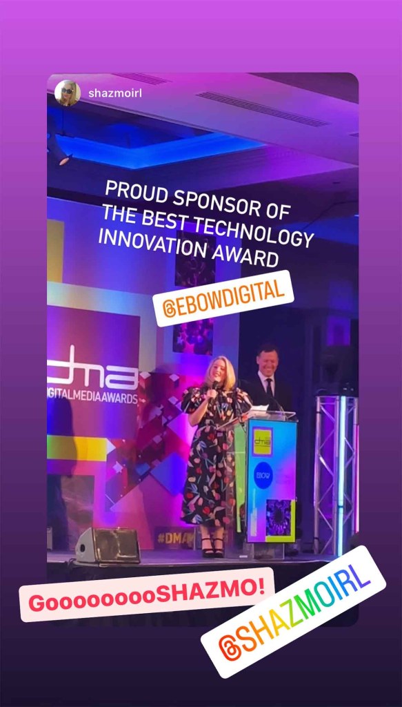Ebow The Digital Agency at the DMA Awards 2023
