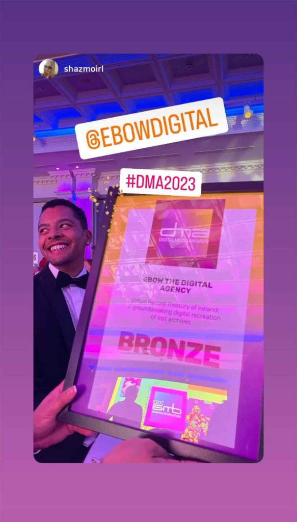 Ebow The Digital Agency at the DMA Awards 2023