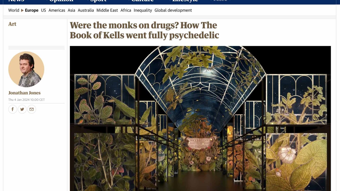 Book of Kells Experience article in The Guardian