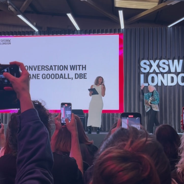 Dr. Jane Goodall Standing Ovation ON ENTRY at SXSW London