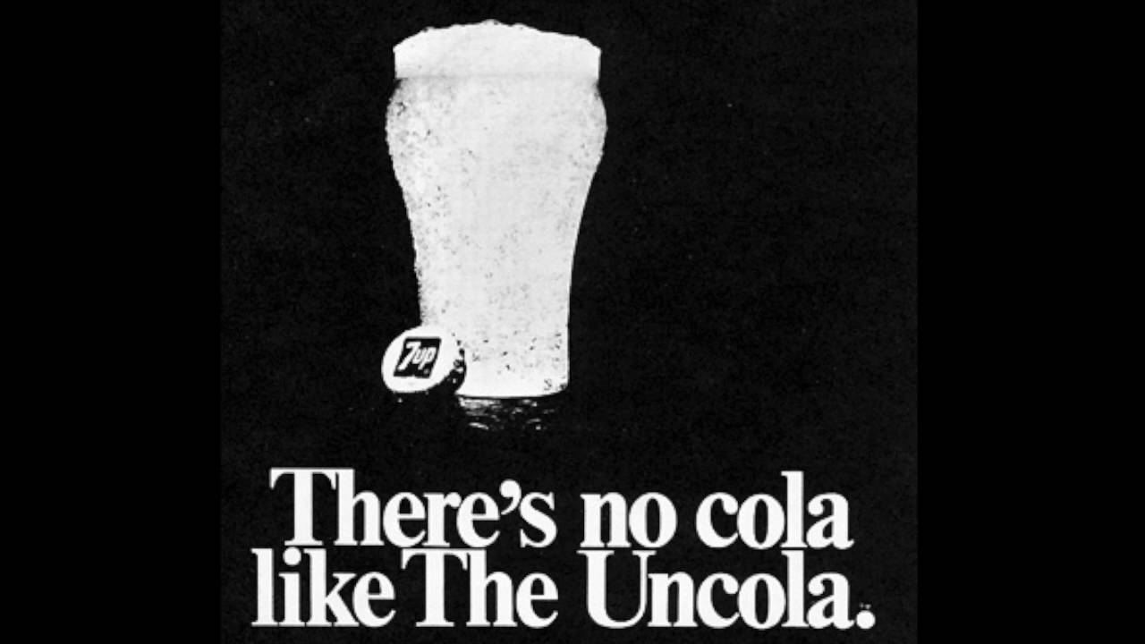 Image of the famous 7up Uncola Ad