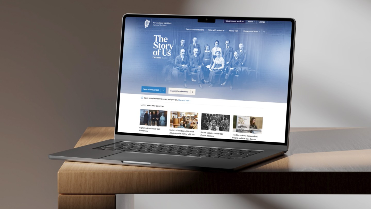 National Archives of Ireland website by Ebow Digital for the Census 1926