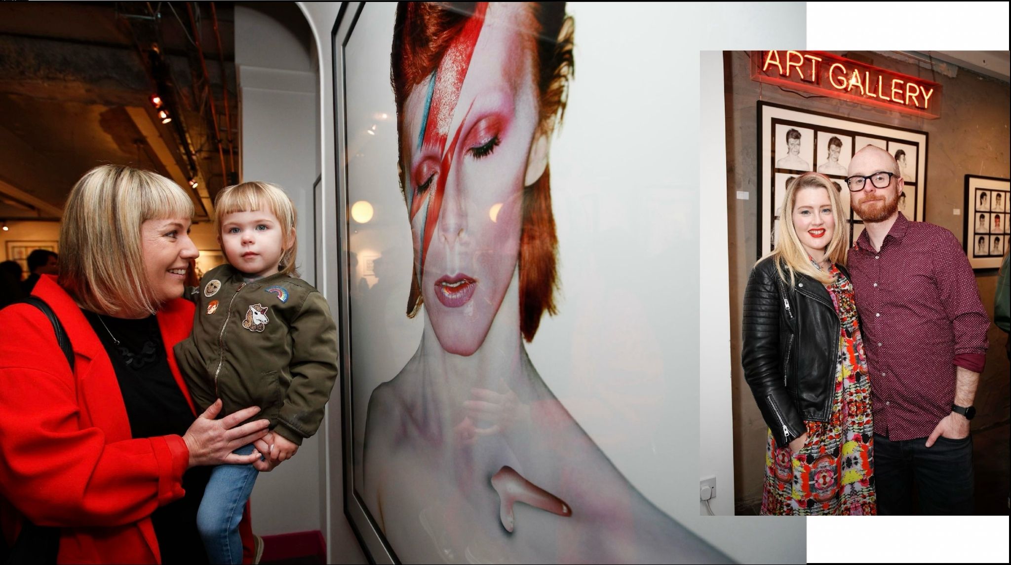 Picture of Ebow Art Gallery and Offices at Castle Street, Dublin, Ireland with woman and child and Sharon Murray and Neil Fennel